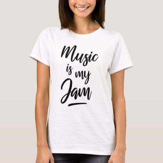 Muziek is mijn jam t-shirt (Voorkant)