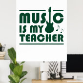 Muziek is mijn leraar poster (Thuiskantoor)
