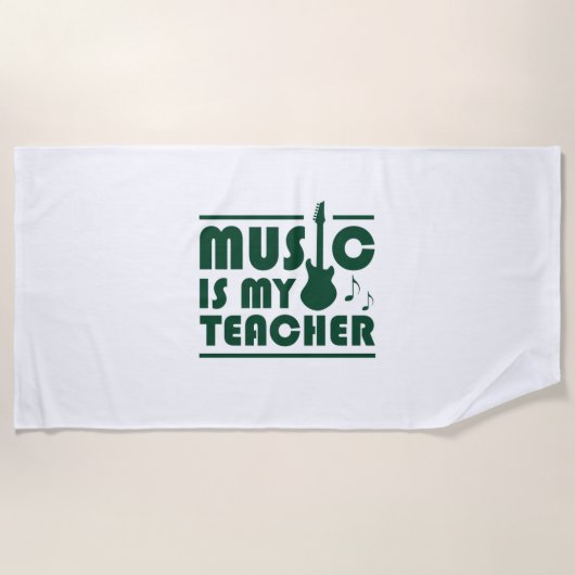 Muziek is mijn leraar strandlaken (Voorkant)
