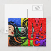 Muziek is mijn leven briefkaart (Voorkant / Achterkant)