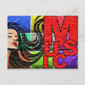 Muziek is mijn leven briefkaart (Voorkant)