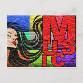 Muziek is mijn leven briefkaart