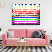 Muziek is mijn leven canvas afdruk (Insitu (Woonkamer))
