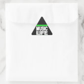 Muziek is mijn leven groen sticker (Tas)