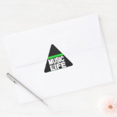 Muziek is mijn leven groen sticker (Envelop)