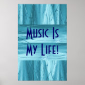 Muziek is mijn leven in Blue Chrome II Poster (Voorkant)