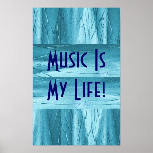 Muziek is mijn leven in Blue Chrome II Poster (Voorkant)