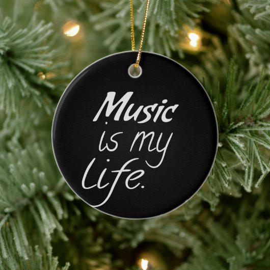 Muziek is mijn leven keramisch ornament (Boom)