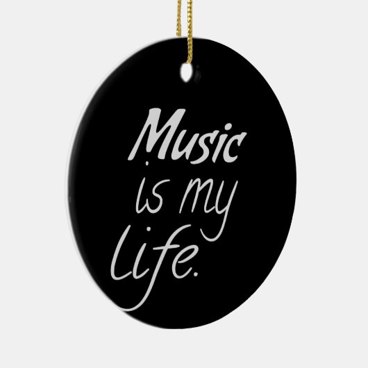 Muziek is mijn leven keramisch ornament (Rechts)