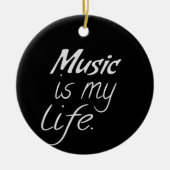 Muziek is mijn leven keramisch ornament (Voorkant)