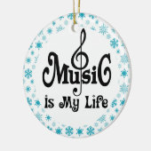 Muziek is mijn leven kerstcadeau keramisch ornament (Links)