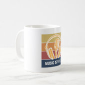 Muziek is mijn leven koffiemok (Voorkant links)