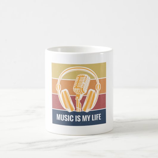 Muziek is mijn leven koffiemok (Center)