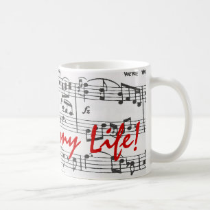 Muziek is mijn leven koffiemok