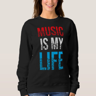 Muziek is mijn leven lang live rock-'n-roll trui