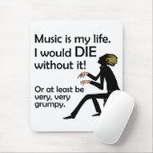 Muziek is mijn leven muismat (Met muis)