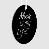 Muziek is mijn leven ornament (voorkant)