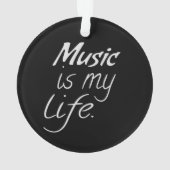 Muziek is mijn leven ornament (achterkant)