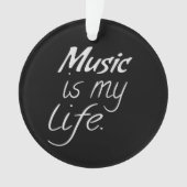 Muziek is mijn leven ornament (voorkant)