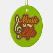 Muziek is mijn leven ornament kerstcadeau (Rechts)