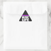 Muziek is mijn leven Paars Sticker (Tas)