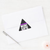 Muziek is mijn leven Paars Sticker (Envelop)