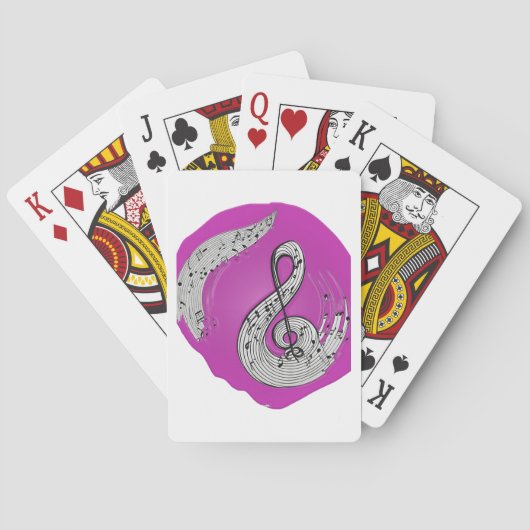 Muziek is mijn leven pokerkaarten (Achterkant)