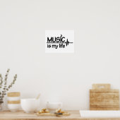 Muziek is mijn leven poster (Keuken)