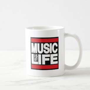 Muziek is mijn leven Red Koffiemok