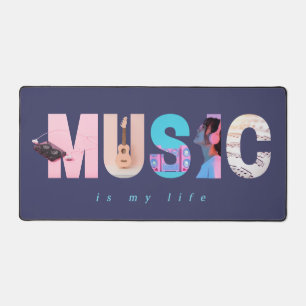 Muziek Is Mijn Leven Retro Y2K Tech Gamer Paars Bureaumat
