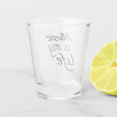 Muziek is mijn leven shot glas (Achterkant)
