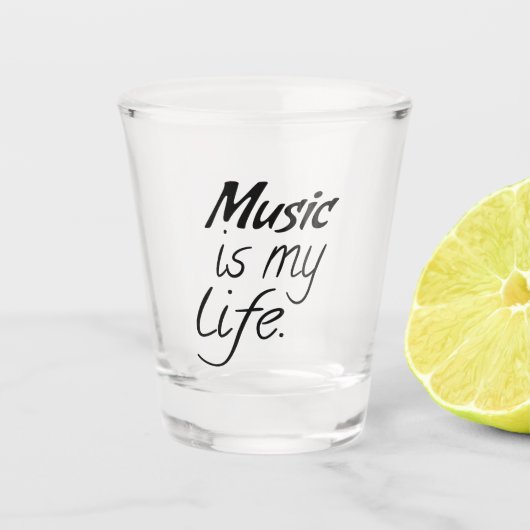 Muziek is mijn leven shot glas (Voorkant)