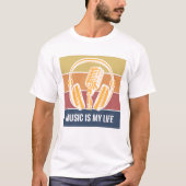 Muziek is mijn leven t-shirt (Voorkant)