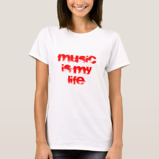 Muziek is mijn leven t-shirt