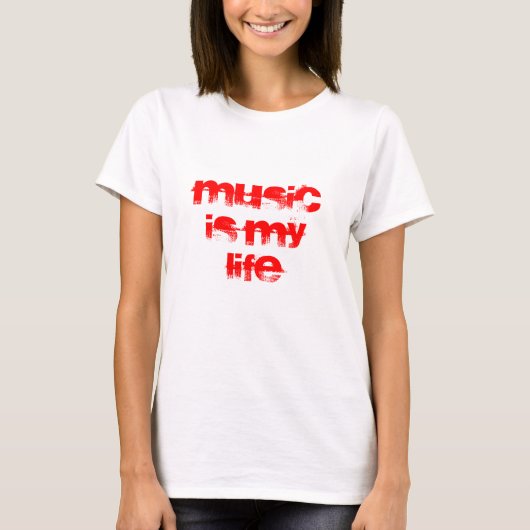 Muziek is mijn leven t-shirt (Voorkant)
