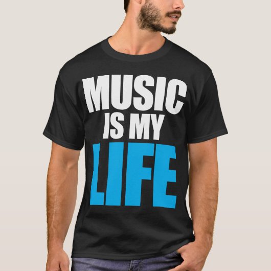 Muziek is mijn leven t-shirt (Voorkant)