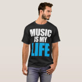 Muziek is mijn leven t-shirt (Voorkant volledig)