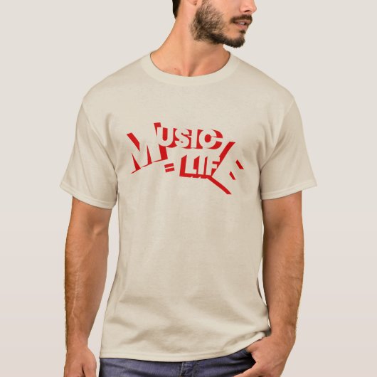 Muziek is mijn leven t-shirt (Voorkant)