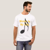 Muziek is mijn leven t-shirt (Voorkant volledig)