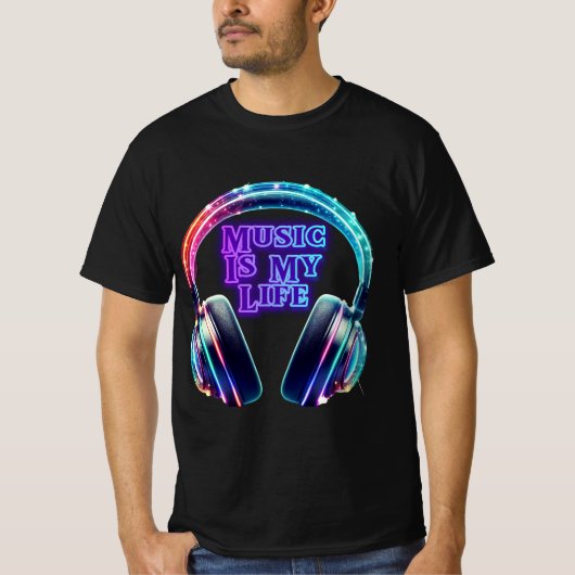 muziek is mijn leven t-shirt (Voorkant)