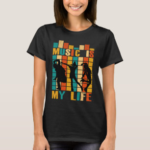 Muziek is mijn leven voor danser en muziek t-shirt