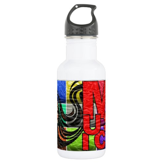 Muziek is mijn leven waterfles (Voorkant)