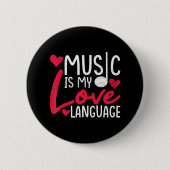 Muziek is mijn liefde Taal Muziek Loversinger Ronde Button 5,7 Cm (Voorkant)