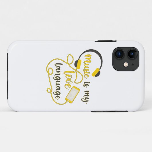 Muziek is mijn liefdestaal romantische zin Case-Mate iPhone case (Achterkant (horizontaal))