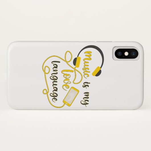 Muziek is mijn liefdestaal romantische zin Case-Mate iPhone case (Achterkant (horizontaal))