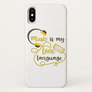 Muziek is mijn liefdestaal romantische zin Case-Mate iPhone case