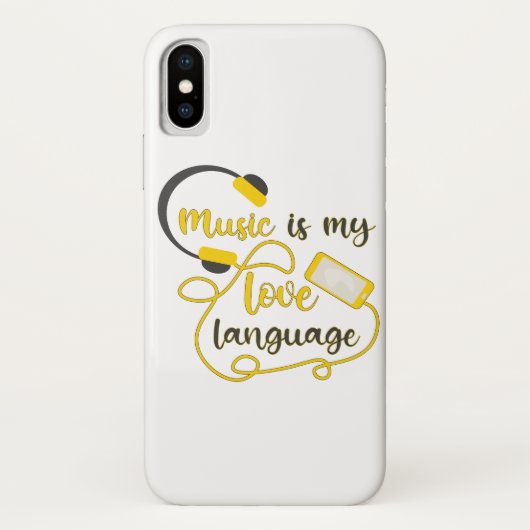 Muziek is mijn liefdestaal romantische zin Case-Mate iPhone case (Achterkant)