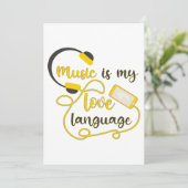 Muziek is mijn liefdestaal romantische zin kaart (Staand voorkant)