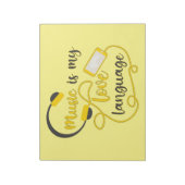 Muziek is mijn liefdestaal romantische zin notitieblok (Linkerzijde)