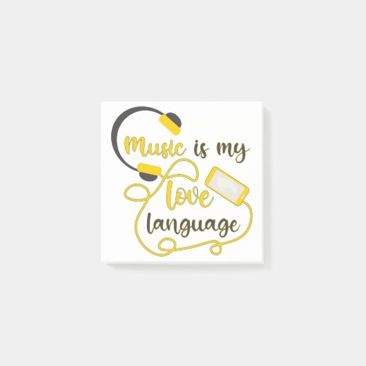 Muziek is mijn liefdestaal romantische zin post-it® notes (Voorkant)